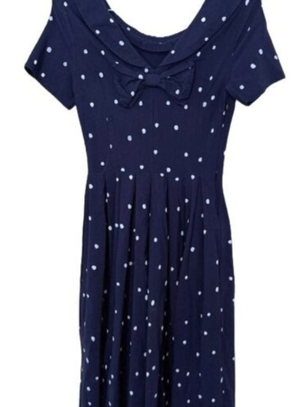 GownTown Blue Polka Dot Dress